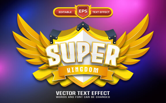 Super Kingdom 3d Game Logo With Editable Text Effect