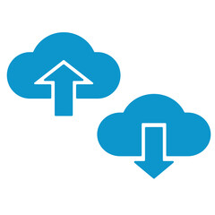 cloud computing concept download upload 