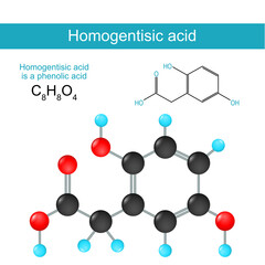 homogentisic acid. Structural chemical formula