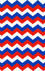 seamless pattern with blue and red stripes , zigzag and chevron pattern