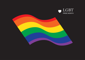 Background of rainbow flag. LGBT pride month. Lesbian gay bisexual transgender symbol.