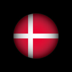 Country Denmark. Denmark flag. Vector illustration.