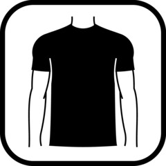 T-shirt template. Clothes illustration. Tshirt vector icon