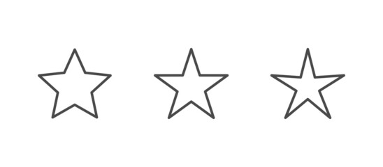 Stars icon collection. Simple vector star pictogram set.