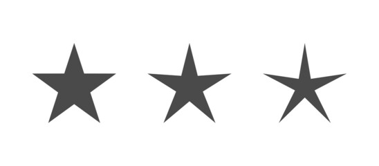 Stars icon collection. Simple vector star pictogram set.