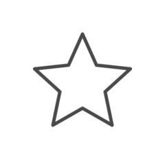 Star vector icon. Simple pictogram.