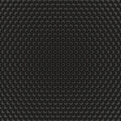 Hi-res black metallic hexagon inside circle geometric pattern