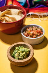 Focus On Guuacamole In Fun Cinco De Mayo Background