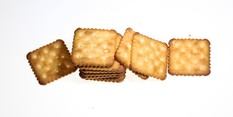Biscuits isolated on a white background .