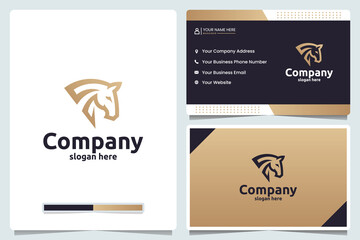 strong horse , stallion ,logo design and business card