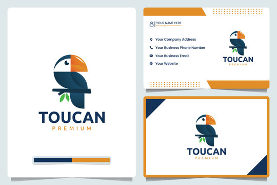 toucan bird, logo design and business card