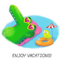 Alligator Anatoliy 2.0 | vector cartoon card