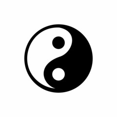 yin and yang icon, yin and yang vector sign symbol