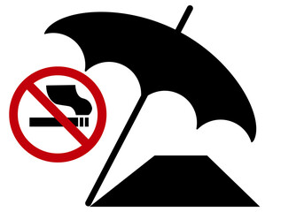 Prohibido fumar en la playa - obrazy, fototapety, plakaty