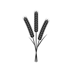 Ears of wheat icon. Vector illustration. Flat design.