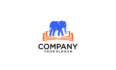 elephant book logo. elephant logo