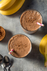 Healthy Homemade Chocolate Banana Smoothie