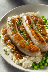 Homemade British Bangers and Mash