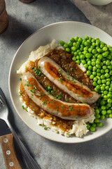 Homemade British Bangers and Mash