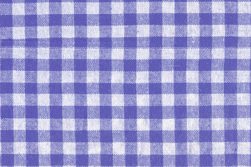 square pattern fabric background. Textures blue and white cotton fabric. The pattern for textiles....