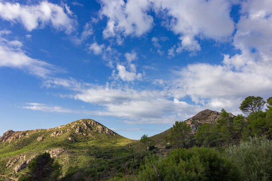 View from Sa Gramola mountain in Mallorca (Spain)