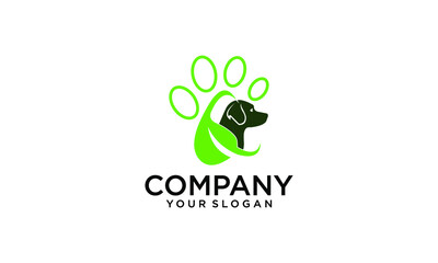 Simple paw logo vector icon, simple paw logo template