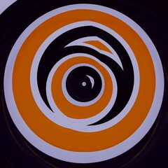 circle shapes and linear stripes to far distant vanishing point