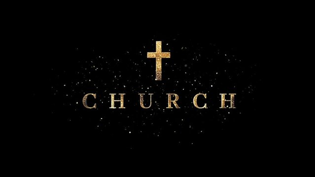 Church Intro Text Animation Alpha Channel