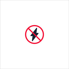 No power or electricity sign illustration.