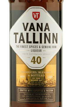 LVIV, UKRAINE - April 02, 2022: Vana Tallinn liqueur
