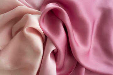 Obraz premium close up of silk texture - hand dyed natural colours