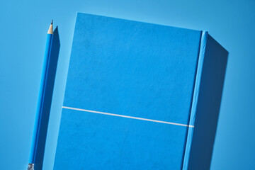 blue note with blue pencil