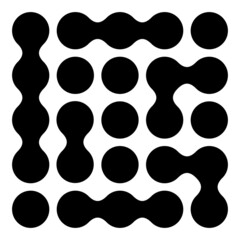 Metaball, connected dots, circles pattern, texture element - 497767533