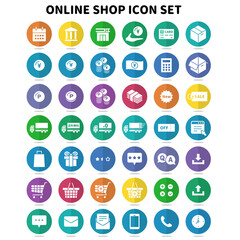  オンラインショップ向けのベクターイラストアイコンセット素材