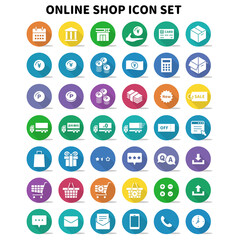  オンラインショップ向けのベクターイラストアイコンセット素材