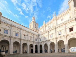 Courtyard of the Monastery of São Vicente de Foraroman catholic church and monastery in the city of Lisbon, Portugal