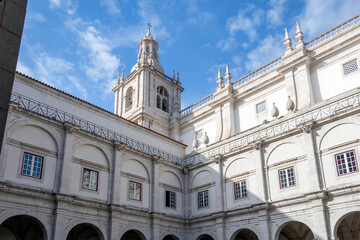 Courtyard of the Monastery of São Vicente de Foraroman catholic church and monastery in the city of Lisbon, Portugal