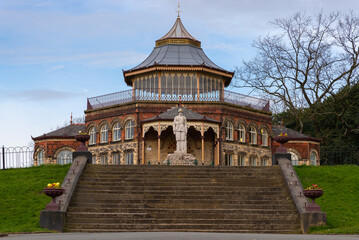 Pavilion in city park.