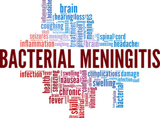 Bacterial Meningitis conceptual vector illustration word cloud isolated on white background.