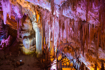 Stalactite cave Sorek in Israel, Beit Shemesh district, Judean mountains