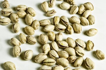 Pistachios isolated on a white background