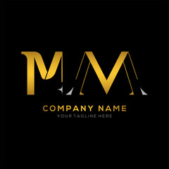 Initial mm letter logo with creative modern business typography vector template. mm logo design.