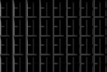 Abstract background, black vertical and horizontal lines, 3d rendering illustration