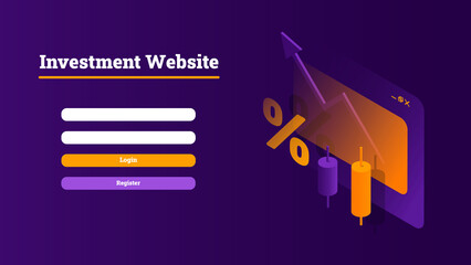 illustration for the investment and finance website