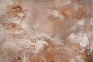 Modern art. Closeup view of colorful abstract painting. Strong brushwork texture and pattern.	
