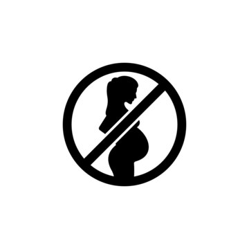 Forbidden pregnant icon symbol vector