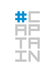 Captain Hashtag Text 
