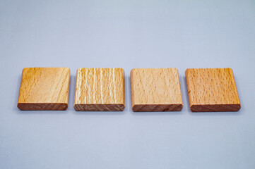 cubes on a wooden table