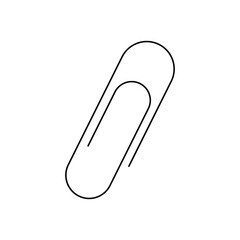 Vector paper clip icon in black color