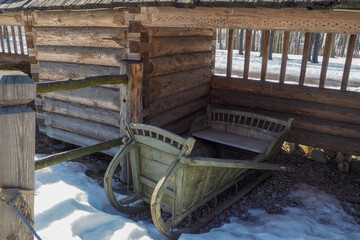 old wooden sleigh